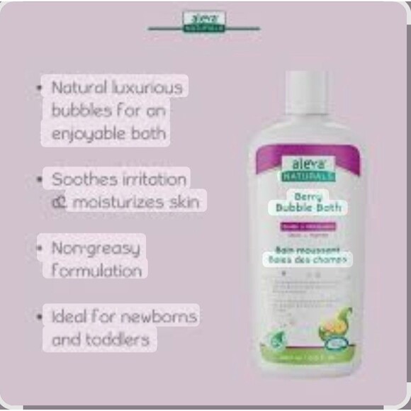 Aleva  Berry Bubble Bath For Babies and Toddlers | Relaxing Set Of 2 Sealed - Picture 5 of 5